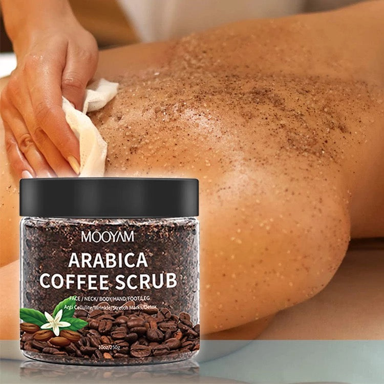 MOOYAM Arabica Dry Coffee Scrub for Face/Neck/Body/Hand/Foot/Leg (250g)