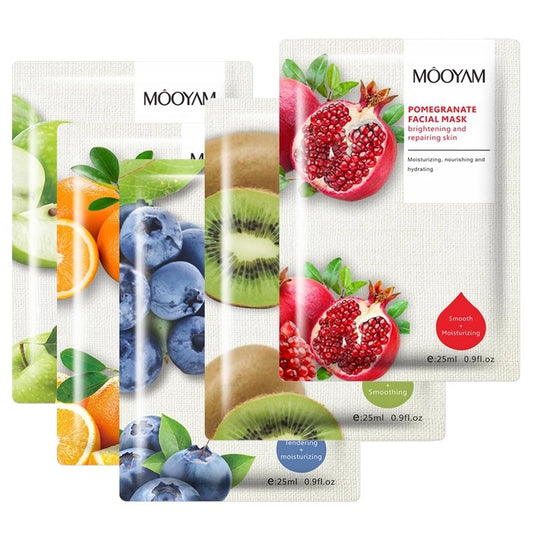 MOOYAM Face Moisturizing Oil Control Fruit Facial Sheet Mask  (Mix Pack of 5)