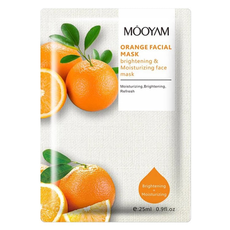 MOOYAM Face Moisturizing Oil Control Fruit Facial Sheet Mask  (Mix Pack of 5)